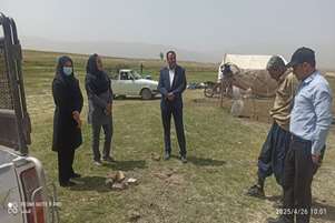 بازدید میدانی از منطقه عشایری برای بررسی انتقال کانکس و خدمات‌رسانی
